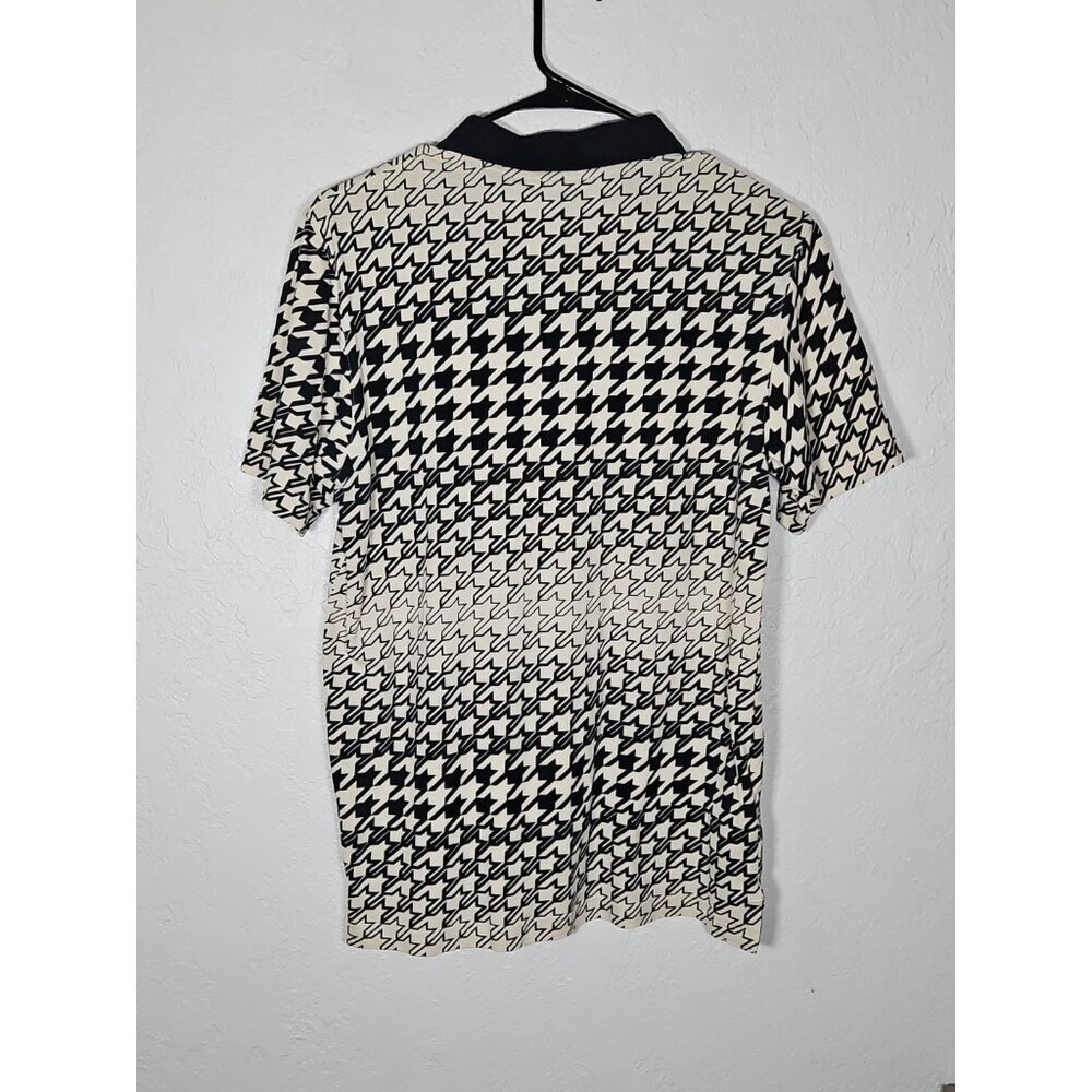 Ted Baker Gaelic Cotton Gradient Houndstooth Print Regular Fit Polo Shirt Size 2 - Picture 6 of 7